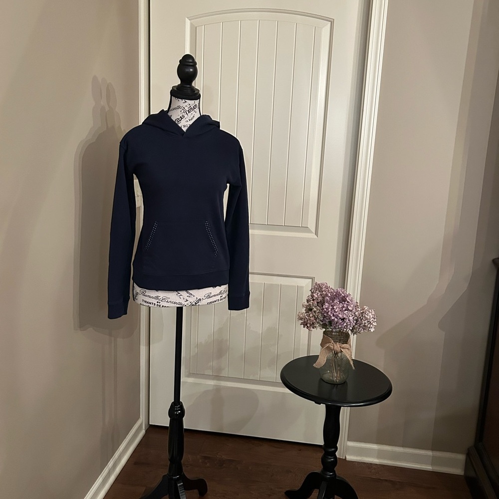 Crew cuts Navy Blue Hoodie with patch sleeves